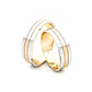 Par Argollas Matrimonio de Oro Amarillo y Blanco 18kt Royal 5,0mm - Miniatura 3