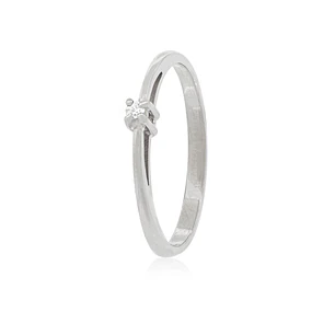 Anillo de compromiso Oro Blanco 18kt Modelo Mónaco Diamante Solitario de 14ptos