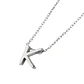 Collar de Plata Esterlina 925 Letra K - Miniatura 1
