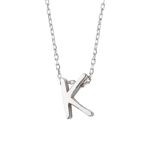 Collar de Plata Esterlina 925 Letra K