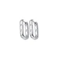 Aros Oro Blanco 18kt Diamantes Argollas 40 Pts - Miniatura 1