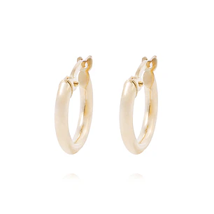 Aros de Oro 18kt Argollas Pequeña Lisa AUA