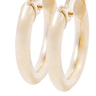 Aros de Oro 18kt Argollas Pequeña Lisa AUA