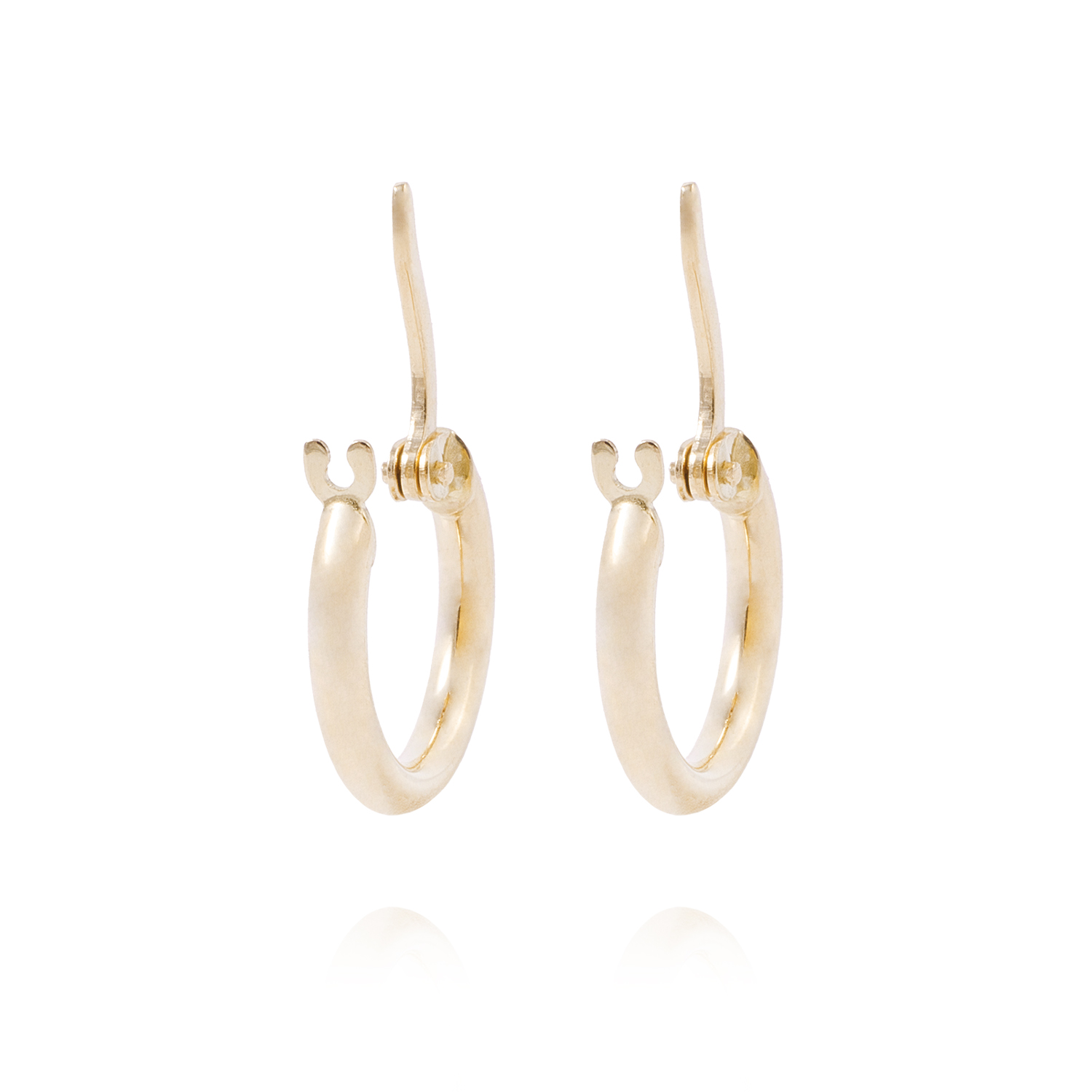 Aros de Oro 18kt Argollas Pequeña Lisa AUA 3