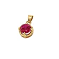 Colgante Oro Miel 18kt Flotante de Rubi 5mm - Miniatura 1