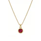 Colgante Oro Miel 18kt Flotante de Rubi 5mm - Miniatura 3