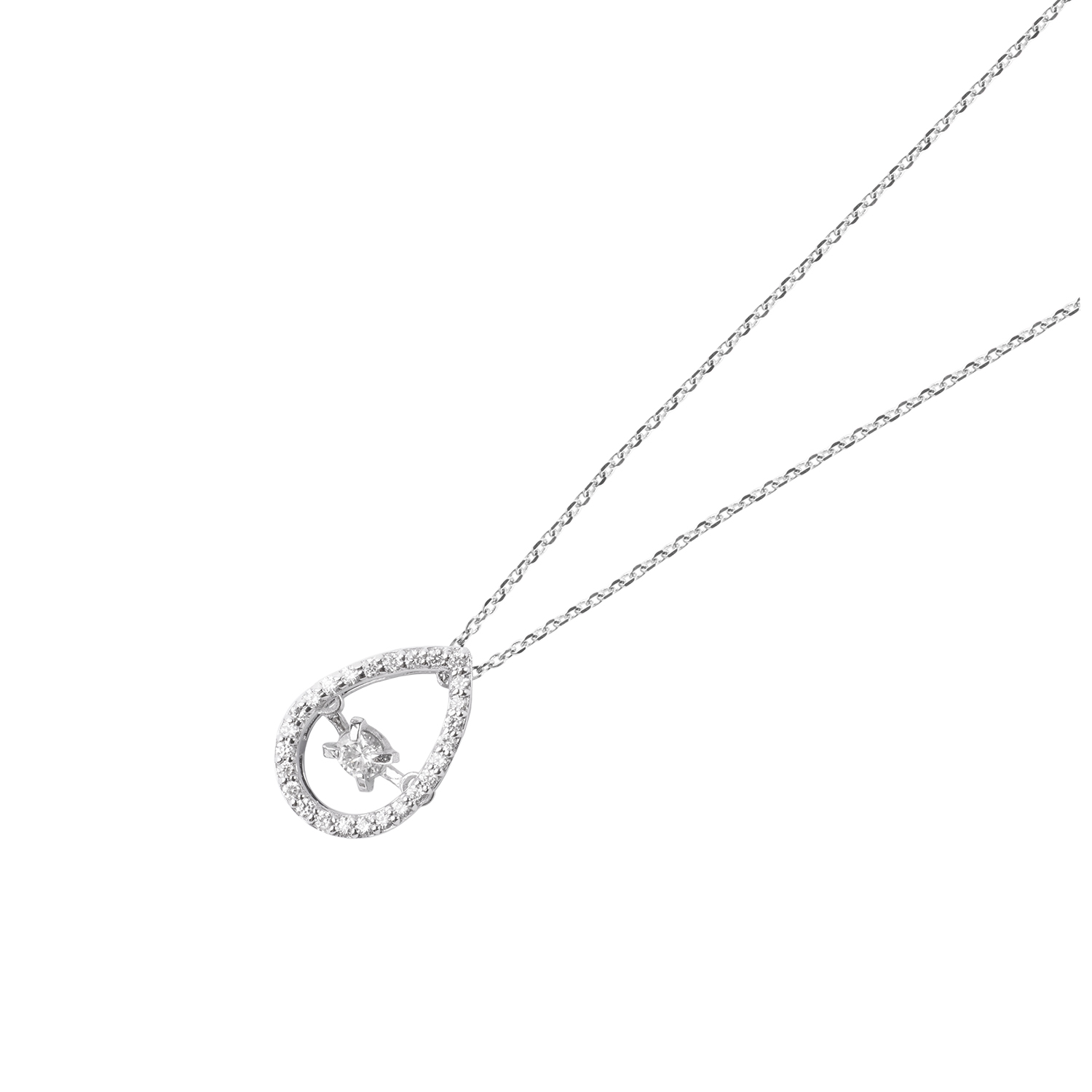 Collar de Oro 18kt con Diamantes Ovalado 1