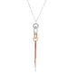 Collar de Plata Esterlina 925 Circulos Rose Revestido en Oro 18kt - Miniatura 1