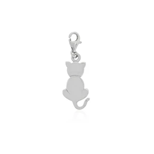 Colgante de Plata Esterlina 925 Gato Liso