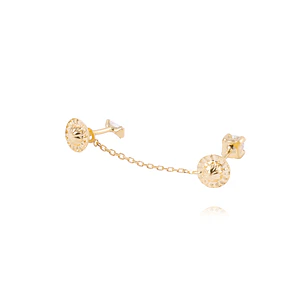 Piercing de Oro de 18kt Circón con colgante