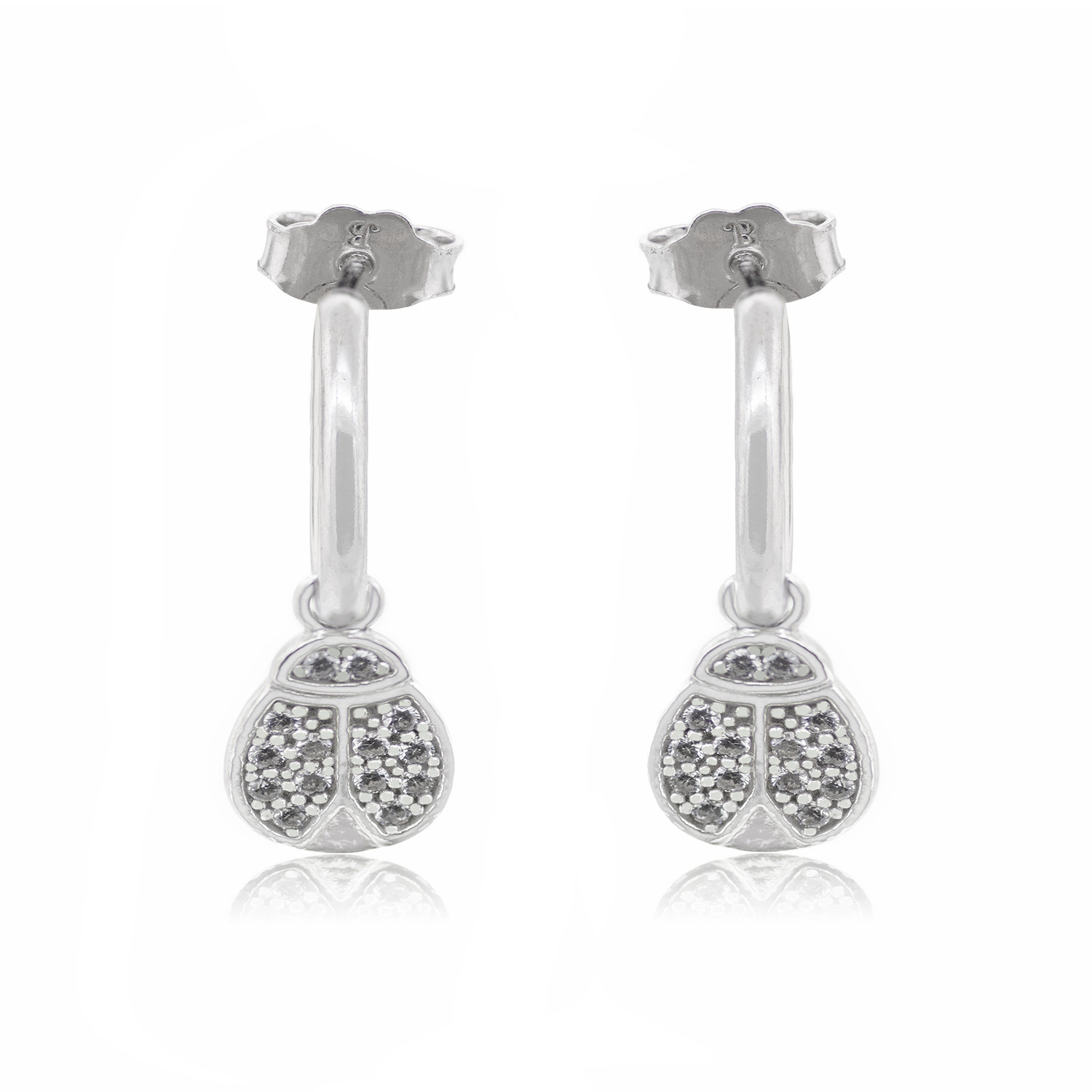 Aros de Plata Esterlina 925 Chinita Circonita 1