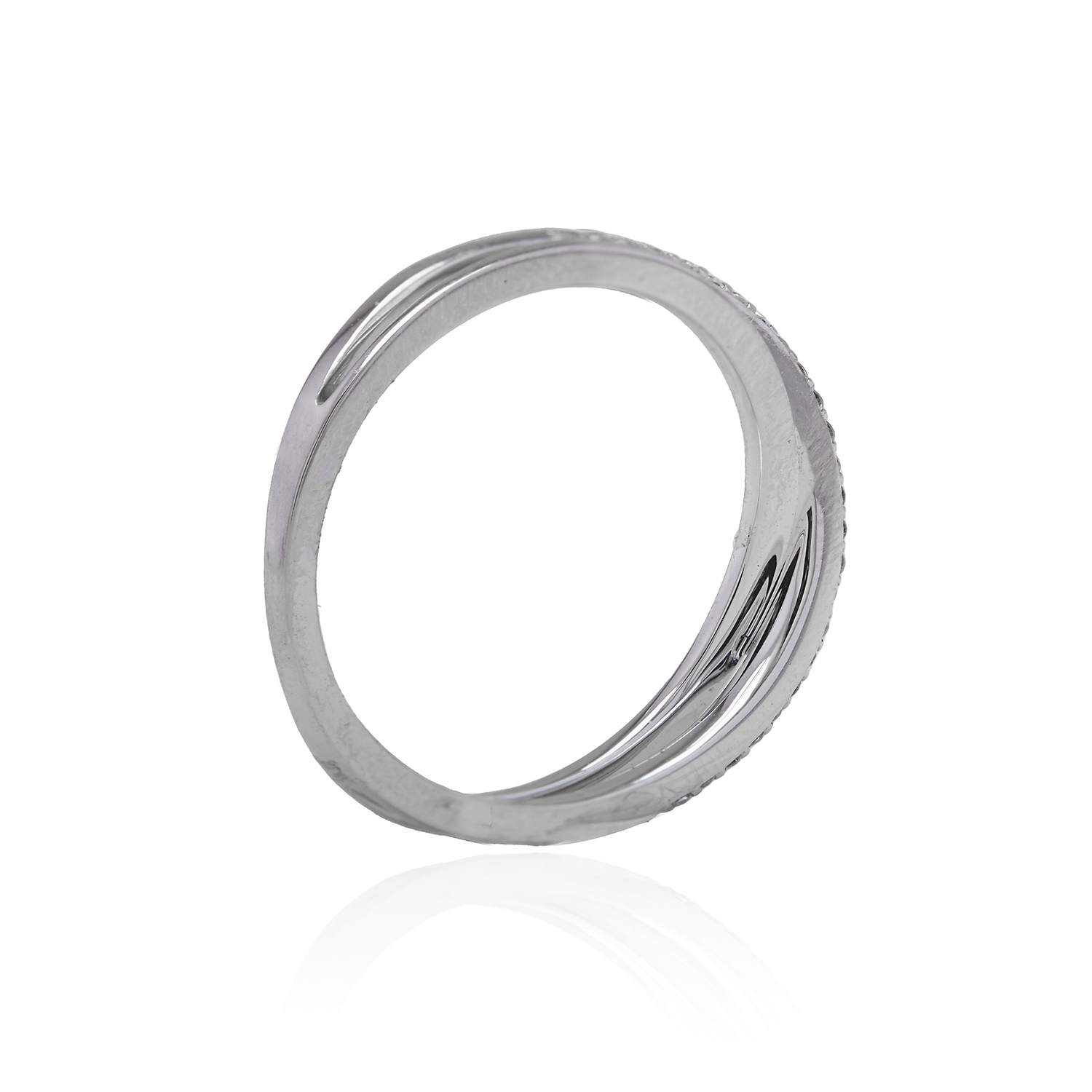 Anillo Oro Blanco 18kt Diamantes Entrelazados 13 Pts 2
