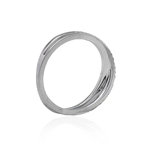 Anillo Oro Blanco 18kt Diamantes Entrelazados 13 Pts