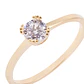 Anillo Revestido en Oro 18kt Solitario con Grifas Circon - Miniatura 2