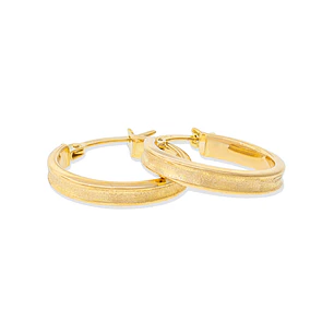 Aros de Oro 18kt Argollas Mediana Satinada