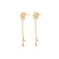 Aros de Oro 18kt Modelo Estrella Colgante - Miniatura 1