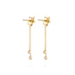 Aros de Oro 18kt Modelo Estrella Colgante - Miniatura 3