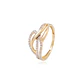 Anillo de Oro 18kt Entrelazado Circonita - Miniatura 1