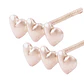 Aros Oro Miel 18kt Tres Corazón - Miniatura 2