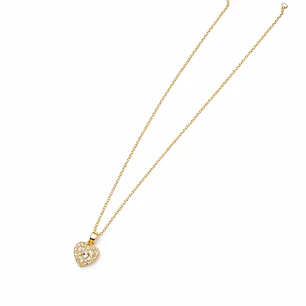 Colgante Oro Amarillo 18kt Corazón Circonita Baguette