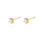 Aros de Oro 18kt Circonita 4x4mm - Miniatura 1