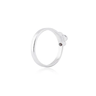 Anillo de Plata Esterlina 925 Corazón Inclinado