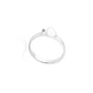 Anillo de Plata Esterlina 925 Corazón Inclinado - Miniatura 3
