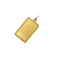 Colgante Oro Miel 18kt Placa Rectangular Borde Diamantado - Miniatura 1