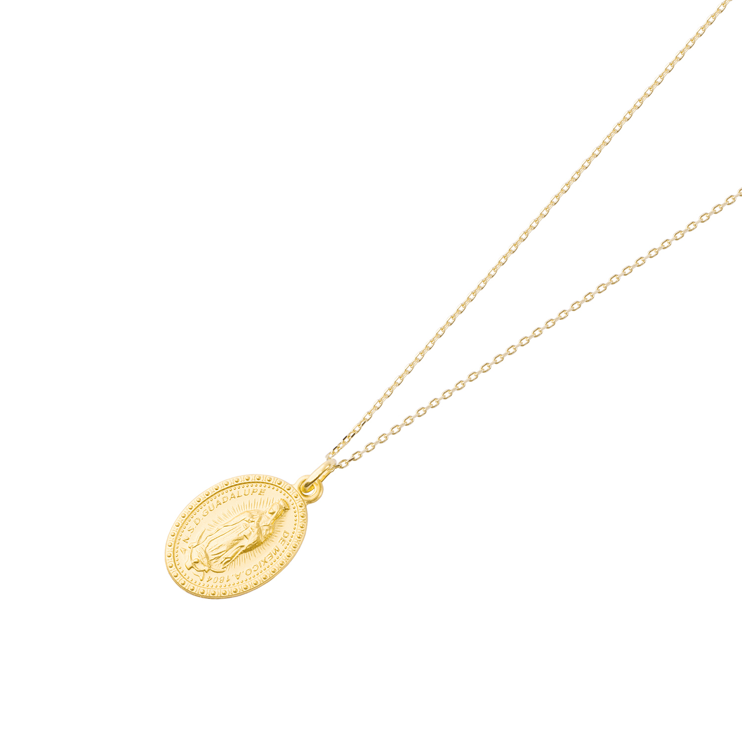 Colgante de Oro 18kt Virgen Guadalupe 20x15mm 2