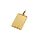 Colgante Oro Miel 18kt Placa Rectangular Borde Diamantado - Miniatura 3