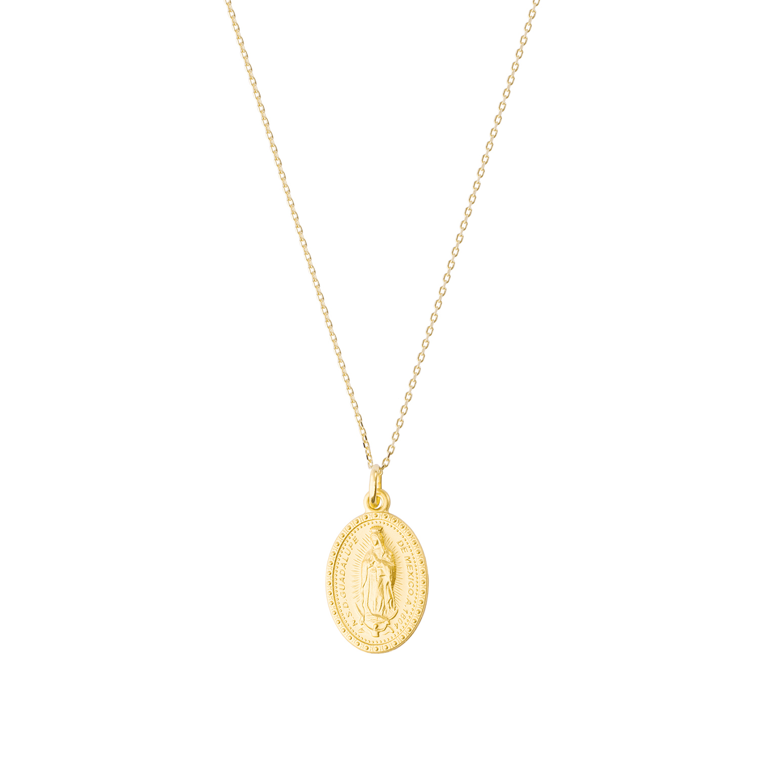 Colgante de Oro 18kt Virgen Guadalupe 20x15mm 3