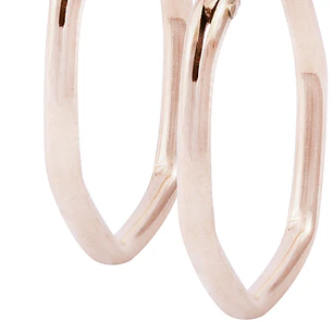 Aros Oro Miel 18kt  Hexagonal 15mm