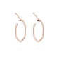 Aros Oro Miel 18kt  Hexagonal 15mm - Miniatura 3