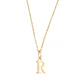 Colgante Inicial R Magnífica Oro Miel 18kt - Miniatura 2