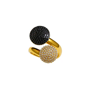 Anillo Oro Amarillo 18Kt Eclipse de Diamantes