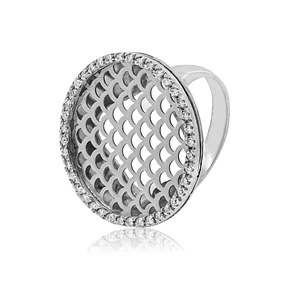 Anillo Oro Blanco 18kt Modelo Round.