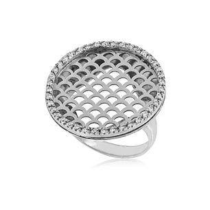 Anillo Oro Blanco 18kt Modelo Round.