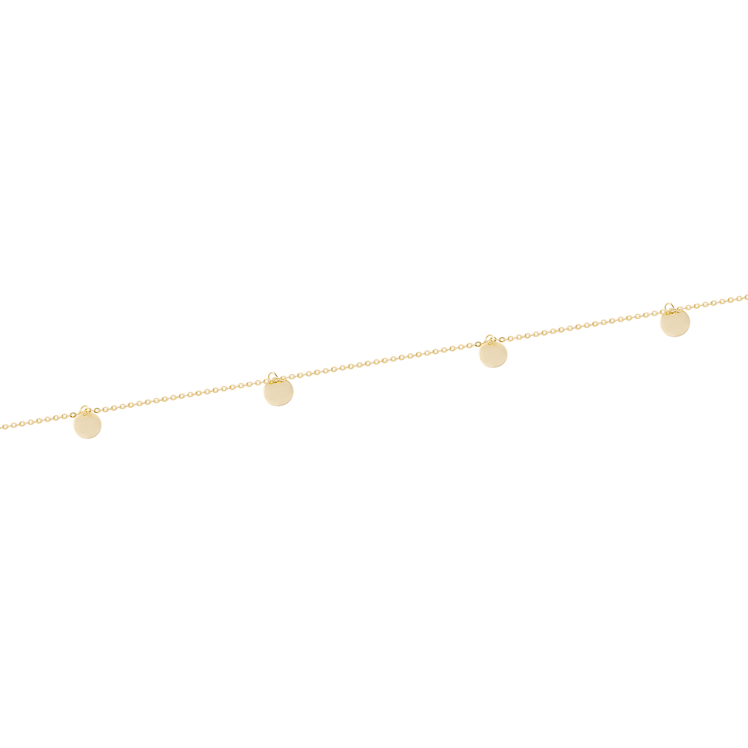 Tobillera  de Oro 18kt Círculos Colgantes. 2