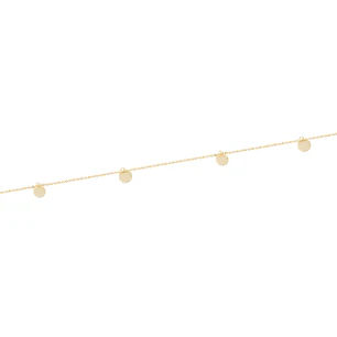 Tobillera  de Oro 18kt Círculos Colgantes.