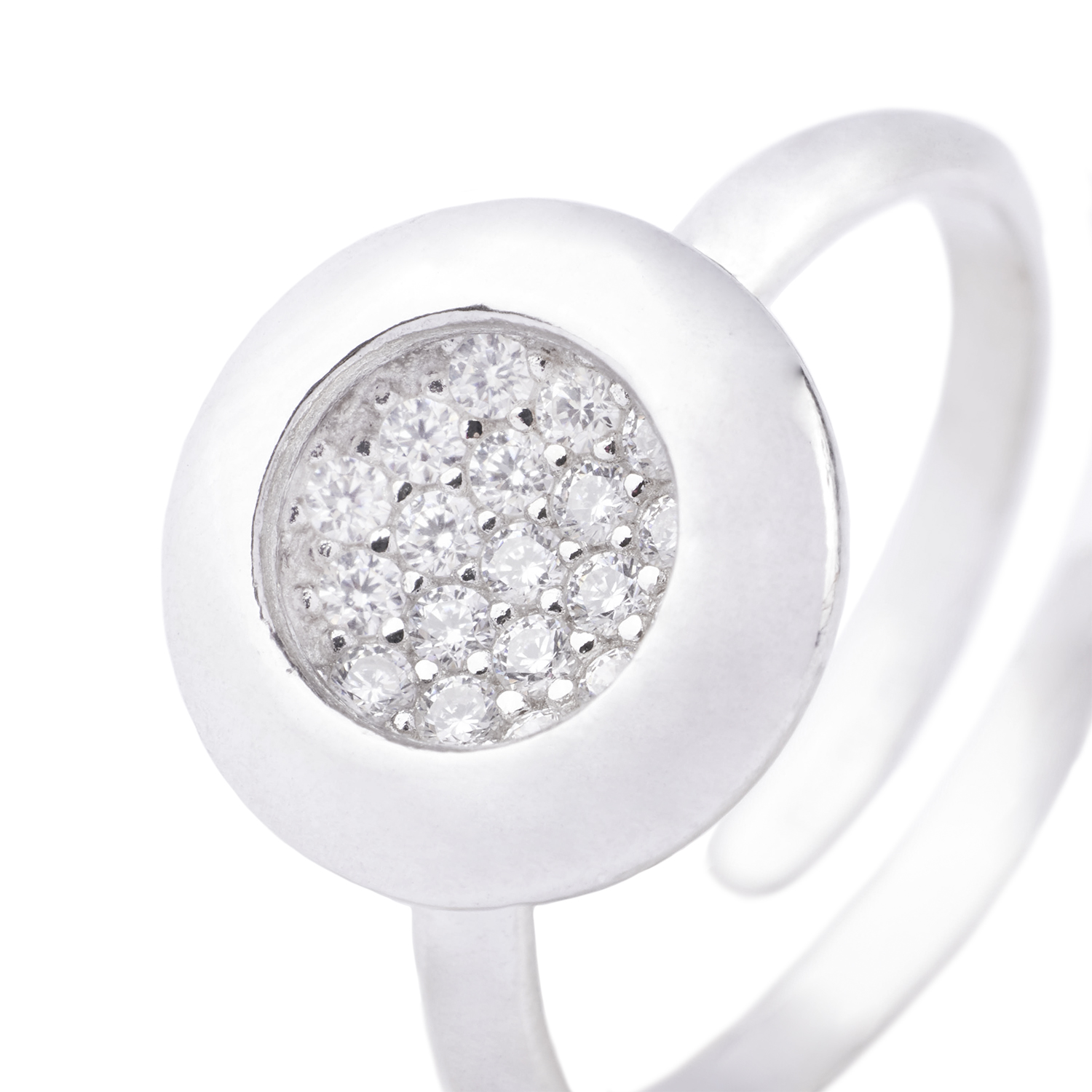 Anillo de Plata Esterlina 925 Bisel Circonita 2