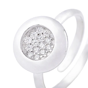 Anillo de Plata Esterlina 925 Bisel Circonita