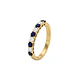 Anillo Oro Miel 18kt Media Alianza con Circonitas Zafiro - Miniatura 1
