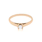 Anillo Compromiso Oro Rosado 18kt  Nápoles 1x14ptos Diamante - Miniatura 3