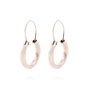 Aros Oro Miel 18kt Argolla Tubo 10mm