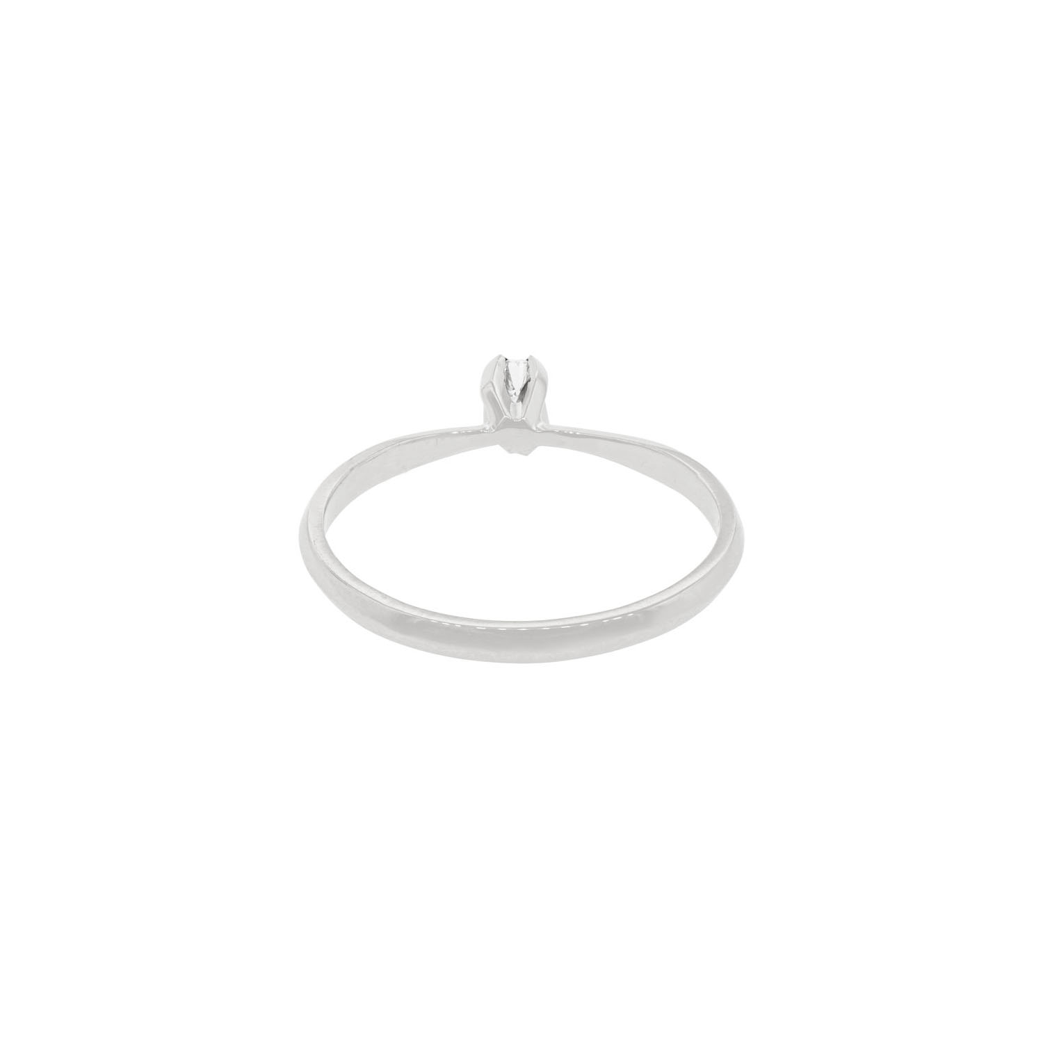 Anillo Compromiso Platino 950  Niza 1x12ptos Diamante 4