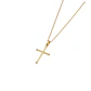Colgante de Oro Miel 18kt Cruz Tubo Mediana - Miniatura 2