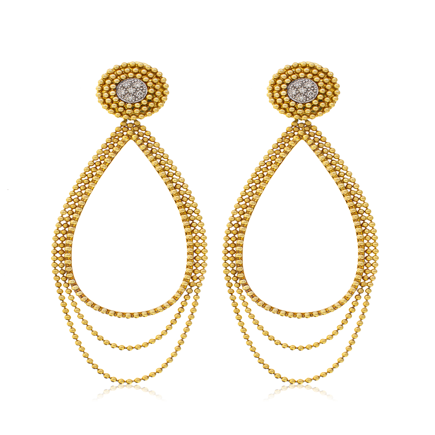 Aros Oro Amarillo 18kt Diamantes 1
