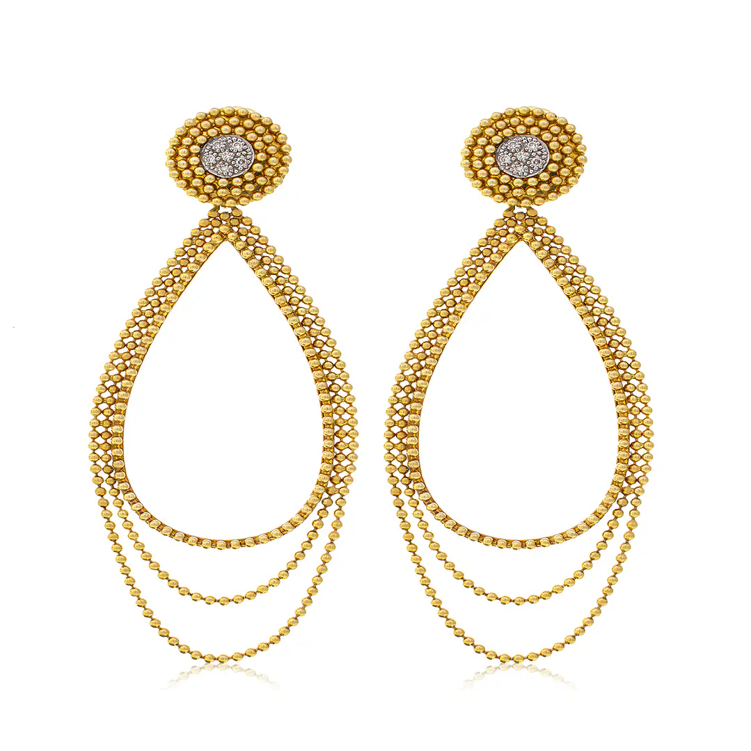 Aros Oro Amarillo 18kt Diamantes 1