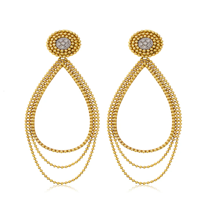 Aros Oro Amarillo 18kt Diamantes 1