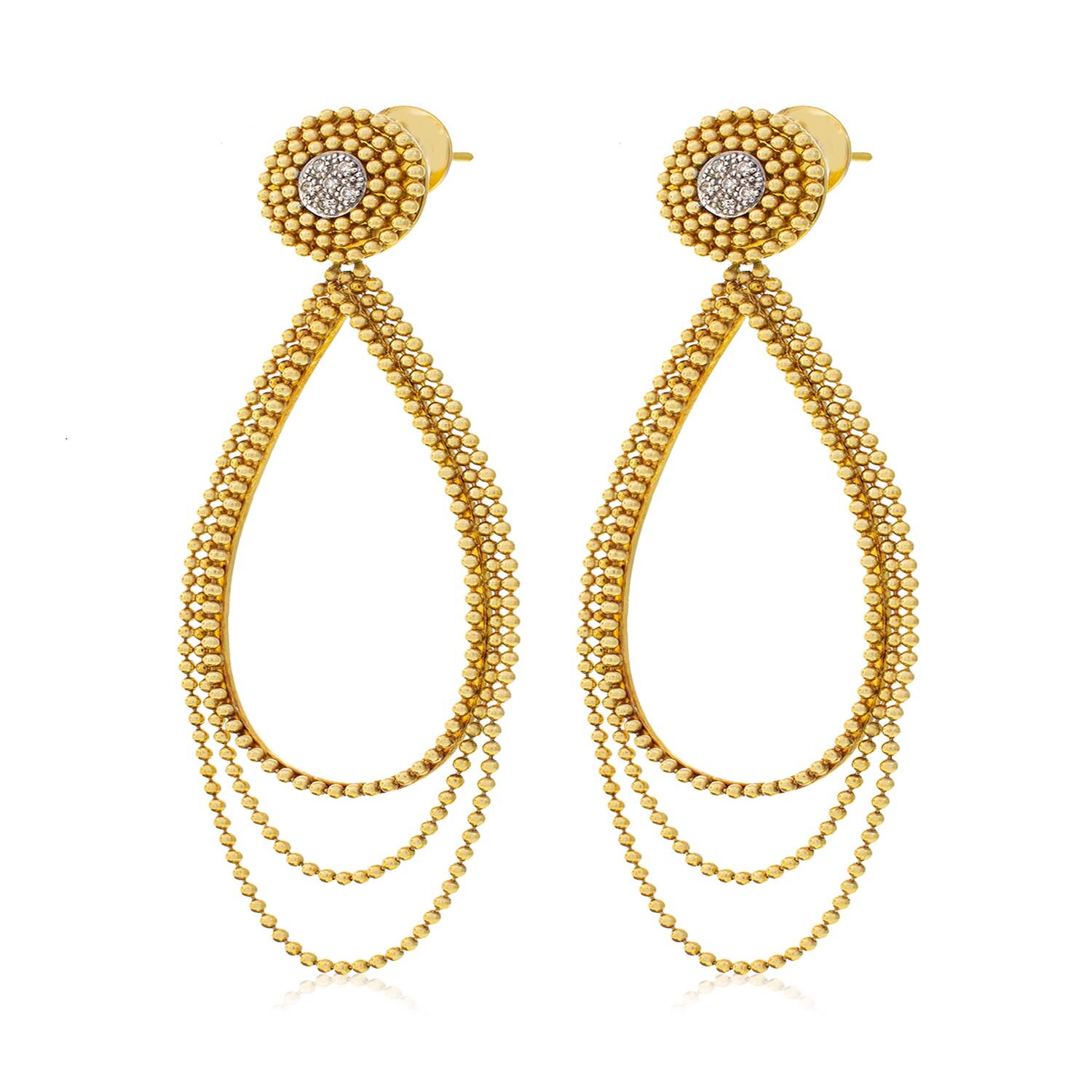 Aros Oro Amarillo 18kt Diamantes 3